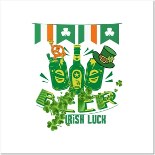 Irish luck beer Posters and Art